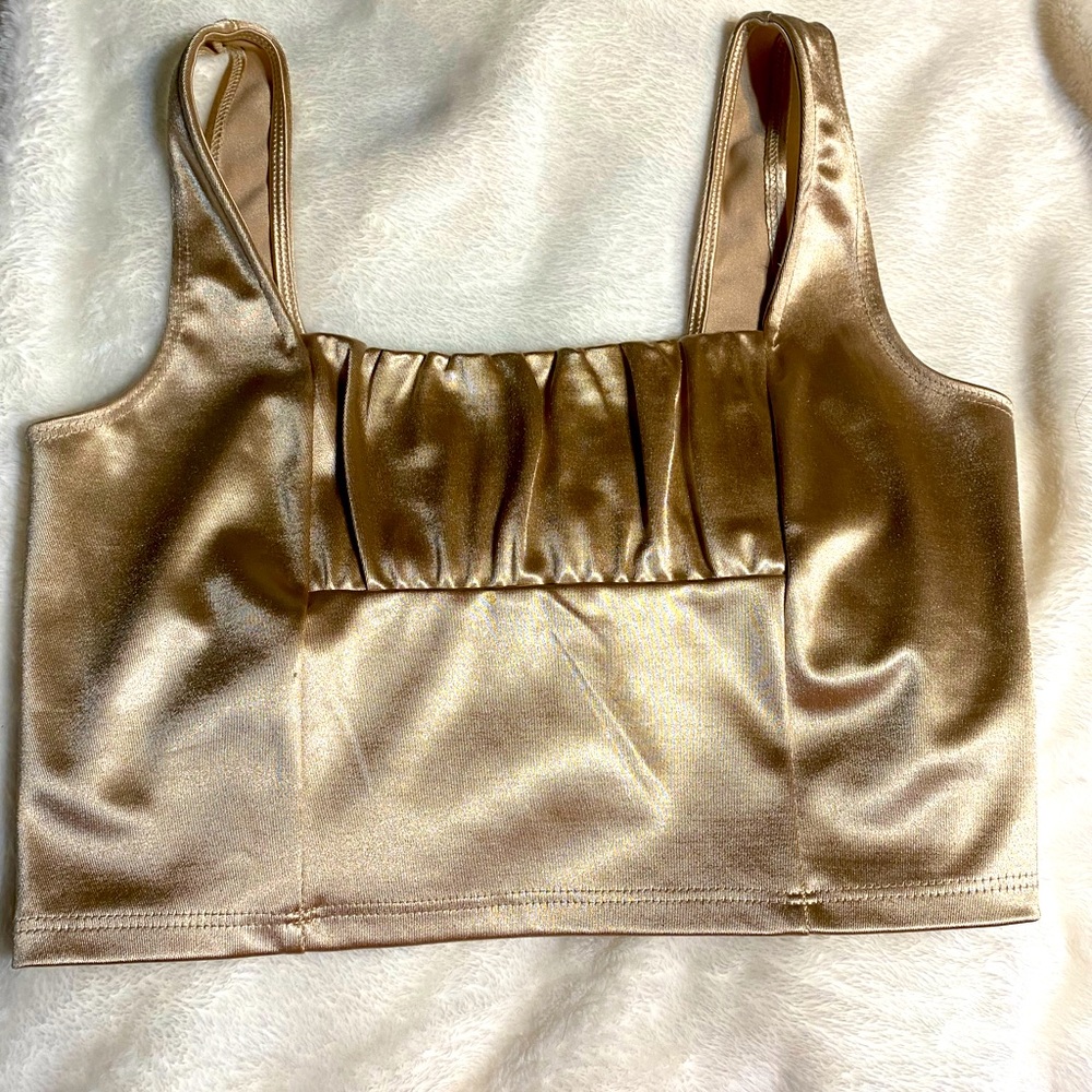Windsor gold crop top. Never worn! Perfect for going out. Size medium